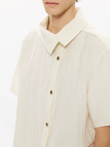 Linen Lyocell Short-Sleeve Shirt