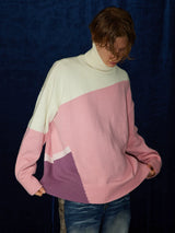 Mid-length Thick Wool Blend Turtleneck Sweater