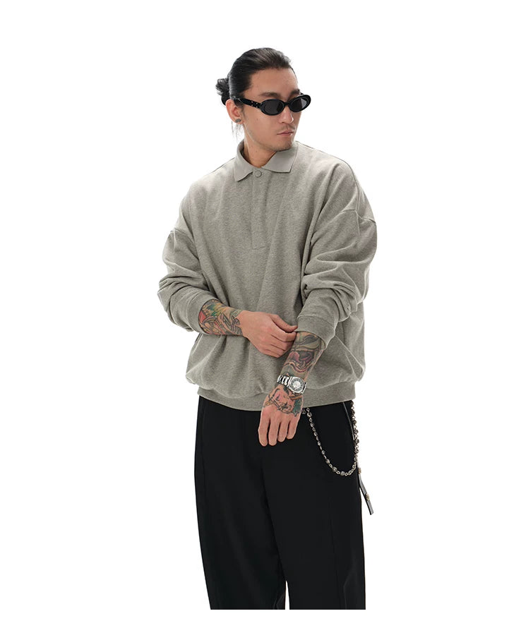 Oversized Polo Neck Sweatshirt