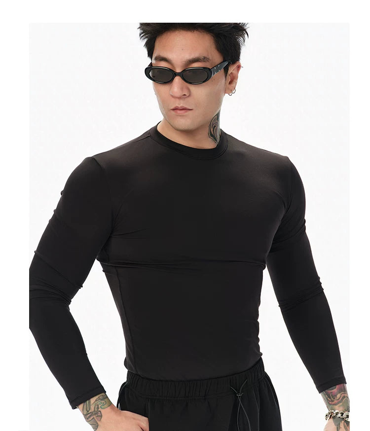 Soft Quick-Dry Fitted Long-Sleeve Top