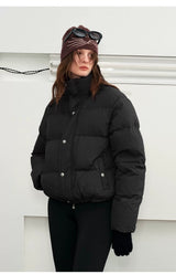 Men's Embossed Stand Collar Down Jacket