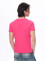 Men's Rhinestone Letter Crew Neck Tees