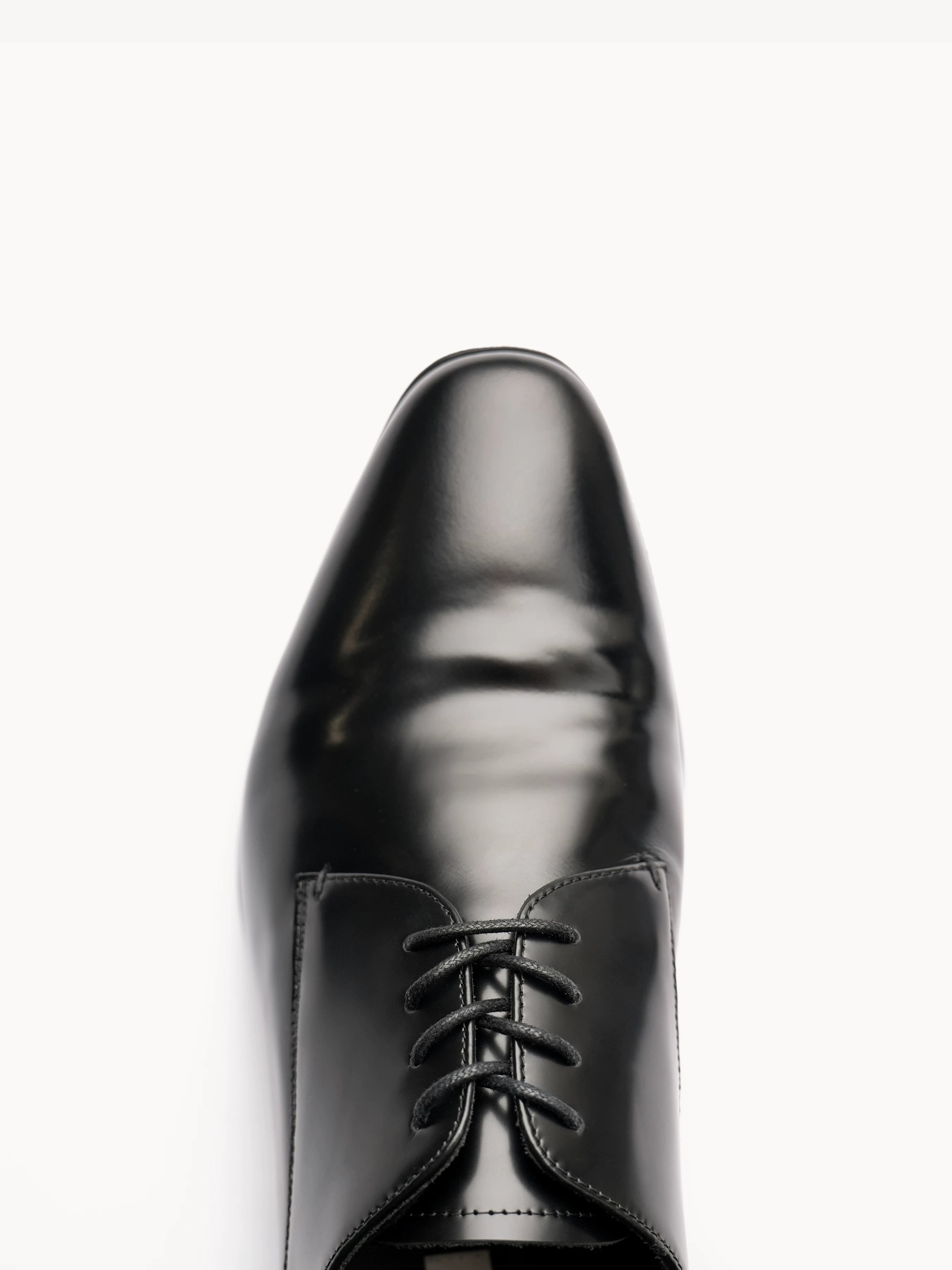 Pointed Toe Pleated Leather Derby Shoes