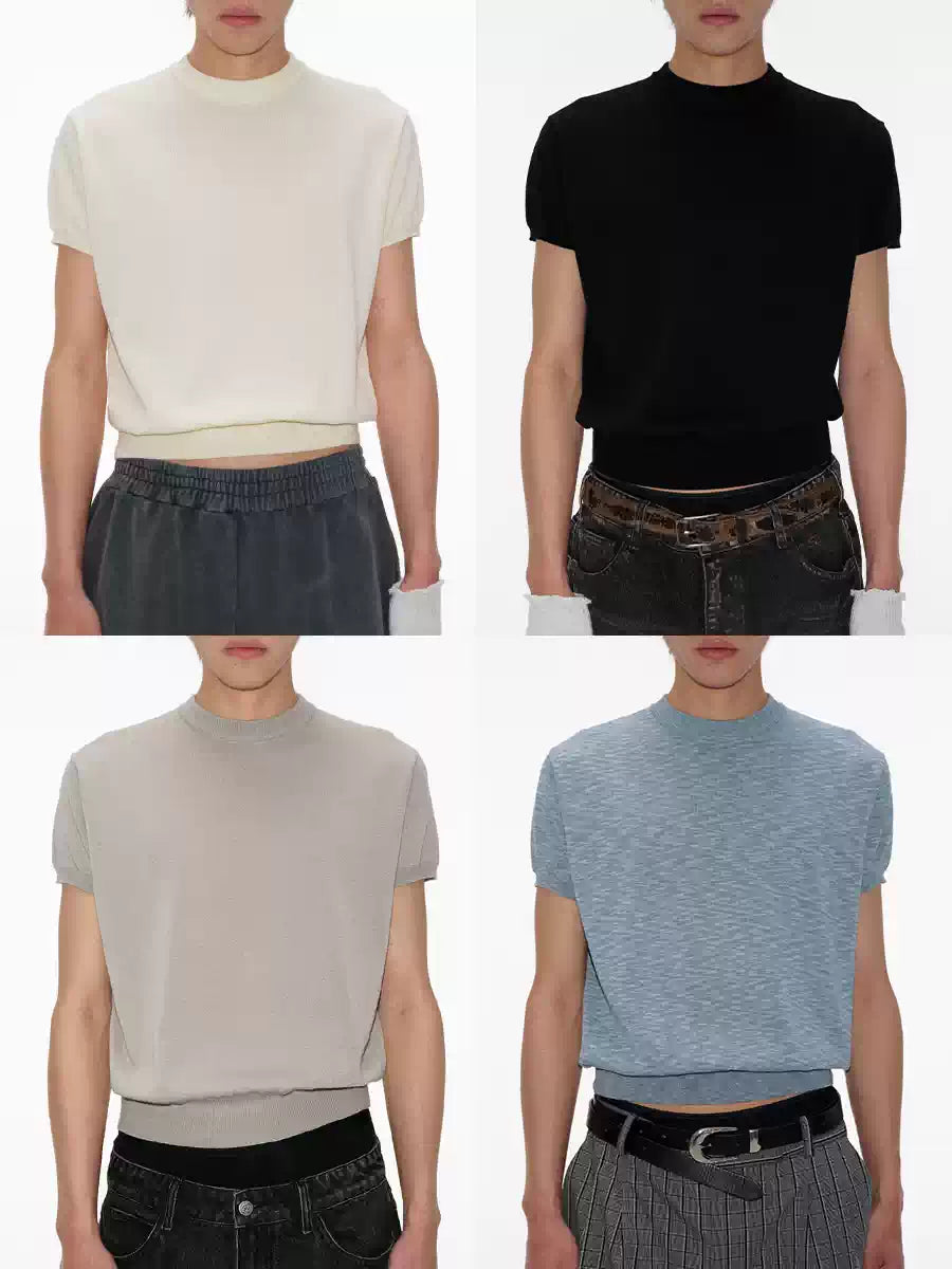 Ice Silk Slim Short Sleeve Tee