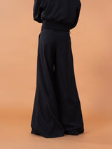 Men's Black Wide Leg Casual Pants