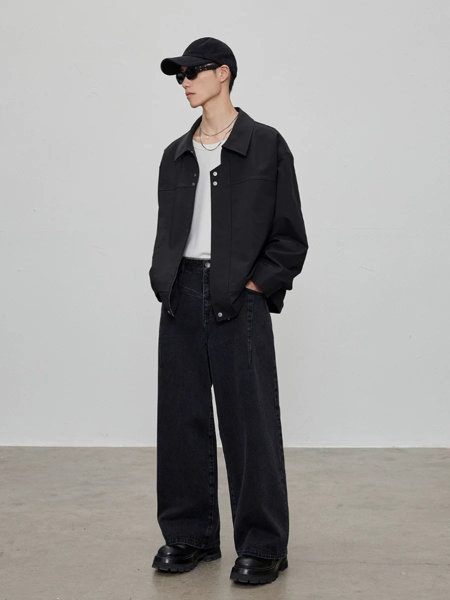 13 Oz Washed Straight Leg Jeans
