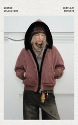 Men's Splatter Canvas Padded Jacket