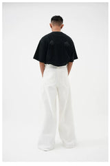 Black Sequin Devil Wing Tee