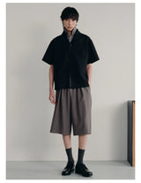 Seagull Collar Leaf Jacquard Shirt