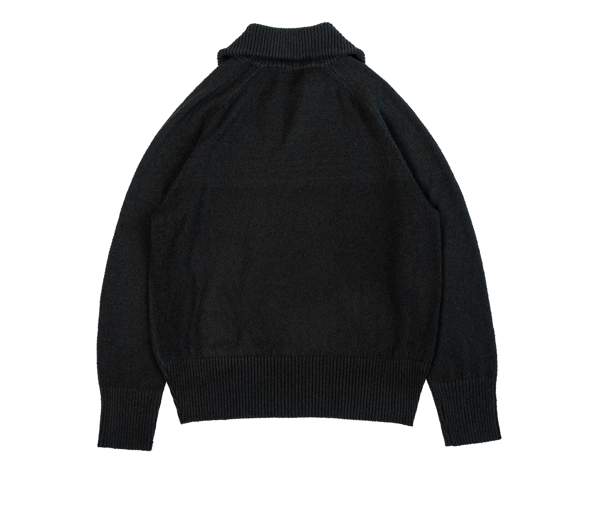Ribbed Knit Half-Zip Long Sleeve Top