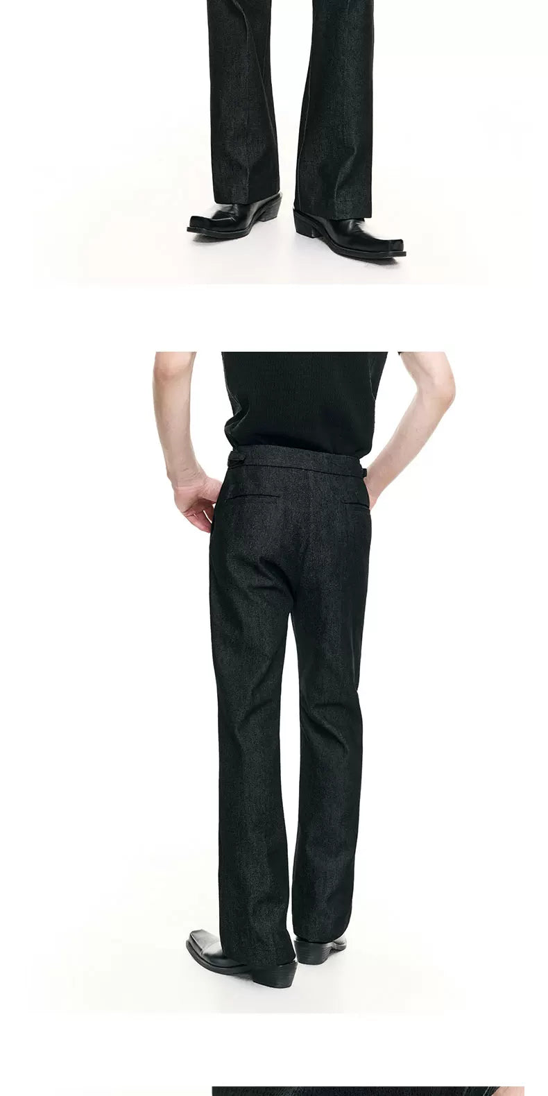 Charcoal Pleated Naples Casual Pants