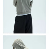 Two-Tone Cotton Embroidered Crop Zip Hoodie