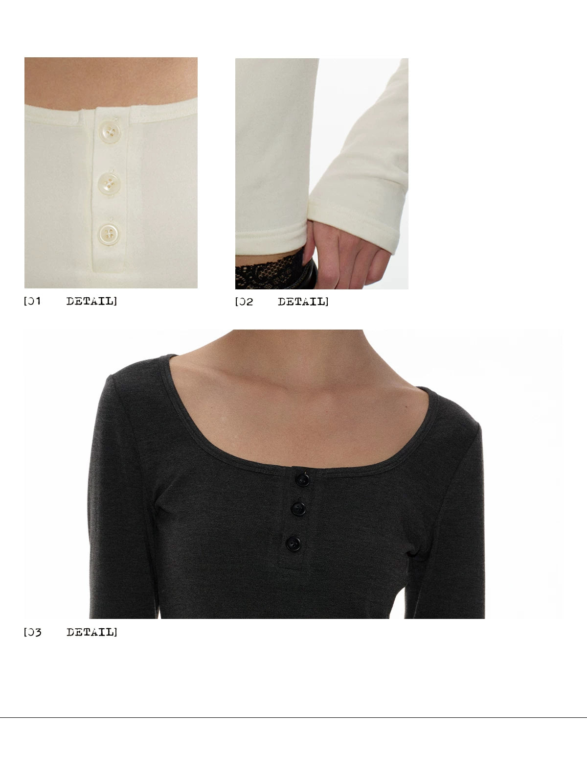 Women's Soft Long Sleeve Henley Tops