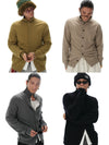 Turtleneck Merino Wool Cashmere Cardigan