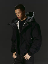 Dark 3M Oversized Hooded Bomber Jacket