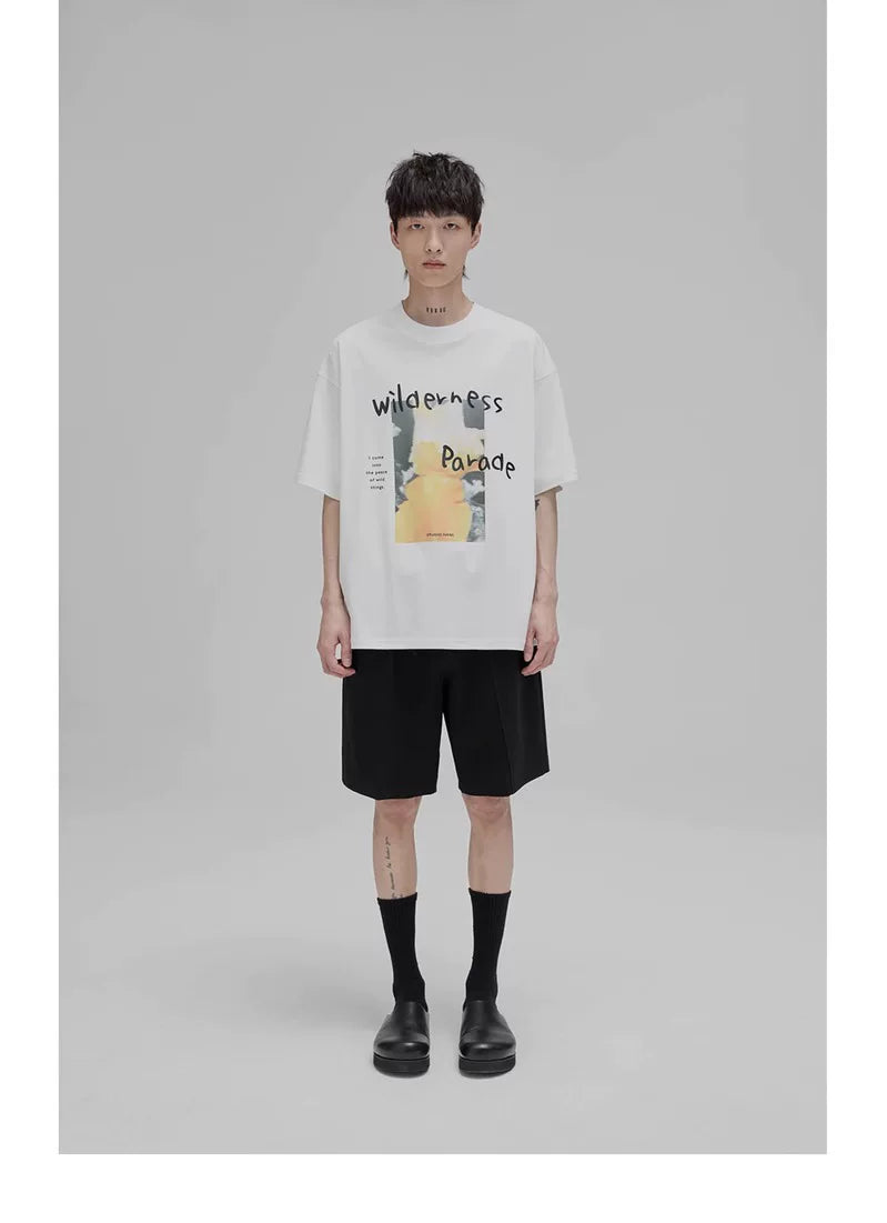 Graffiti Print Double Mercerized Tee