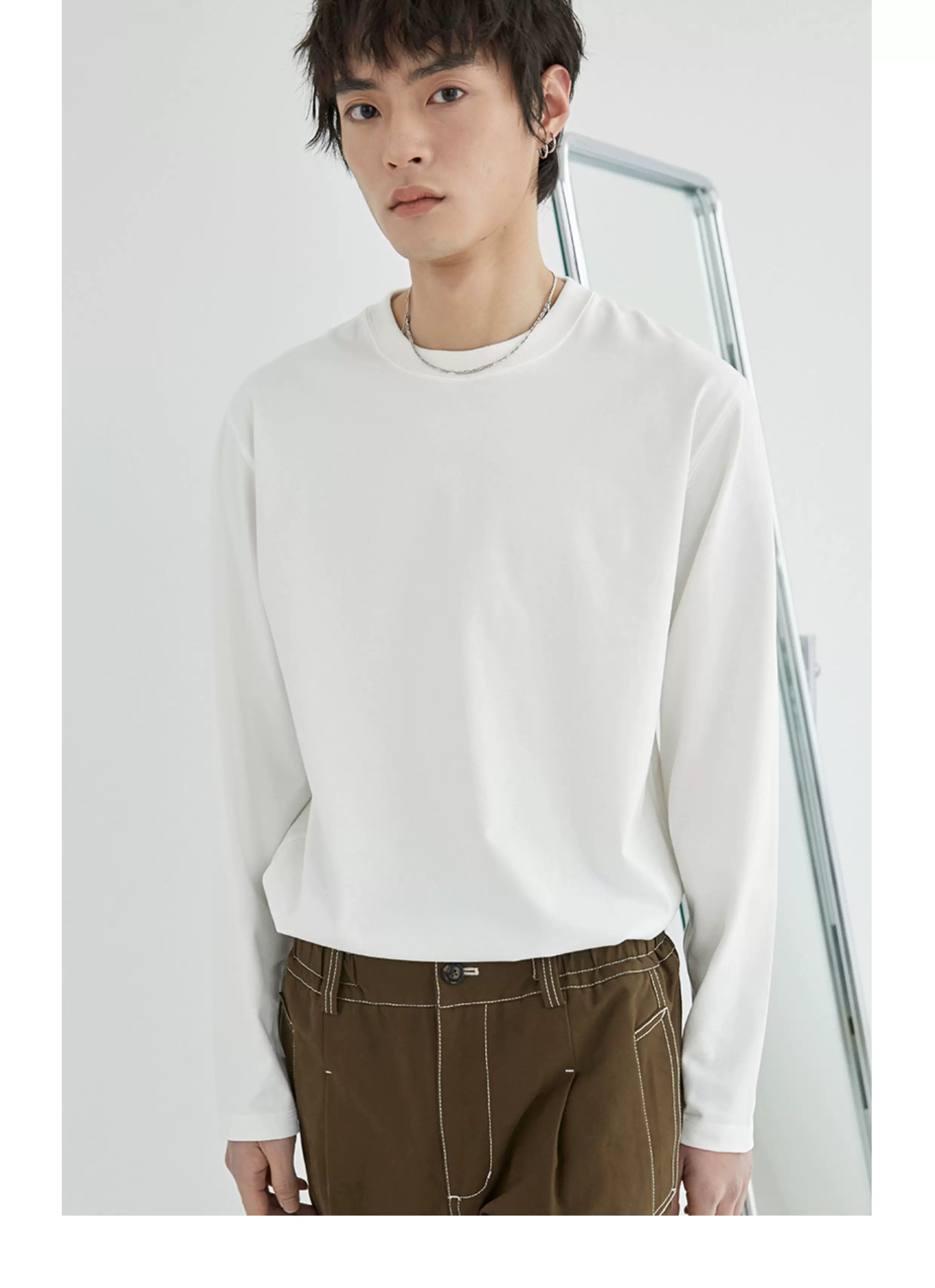 Long-Sleeved Mercerized Combed Tee