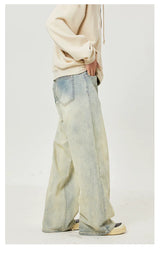 Men's Vintage Washed Loose Straight Jeans