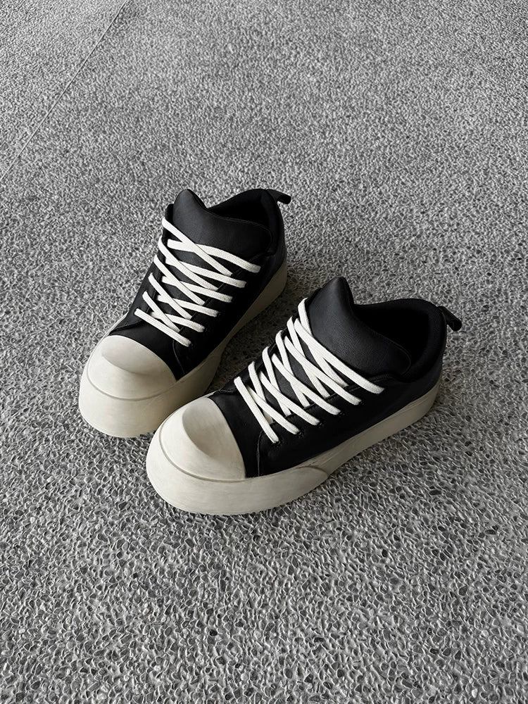 Nappa Leather Low-top Chunky Sneakers