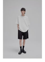Draped Drawstring Wide Shorts