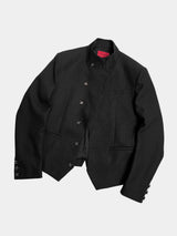 Structured Shoulder Wrinkle-Resistant Linen Slim Blazer