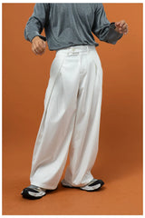 Men's Pleated Wide Leg Dress Pants