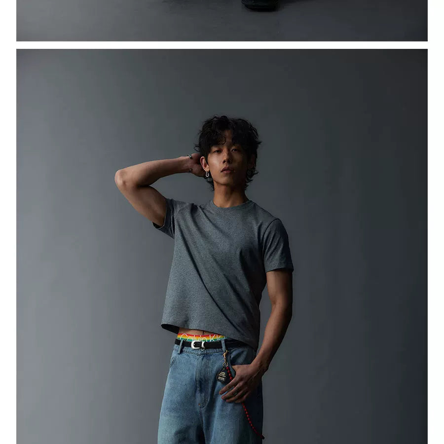 Unisex Tri-Color Slim Cotton Tees