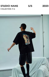 Oversized Heavyweight Printed Embroidered Tee