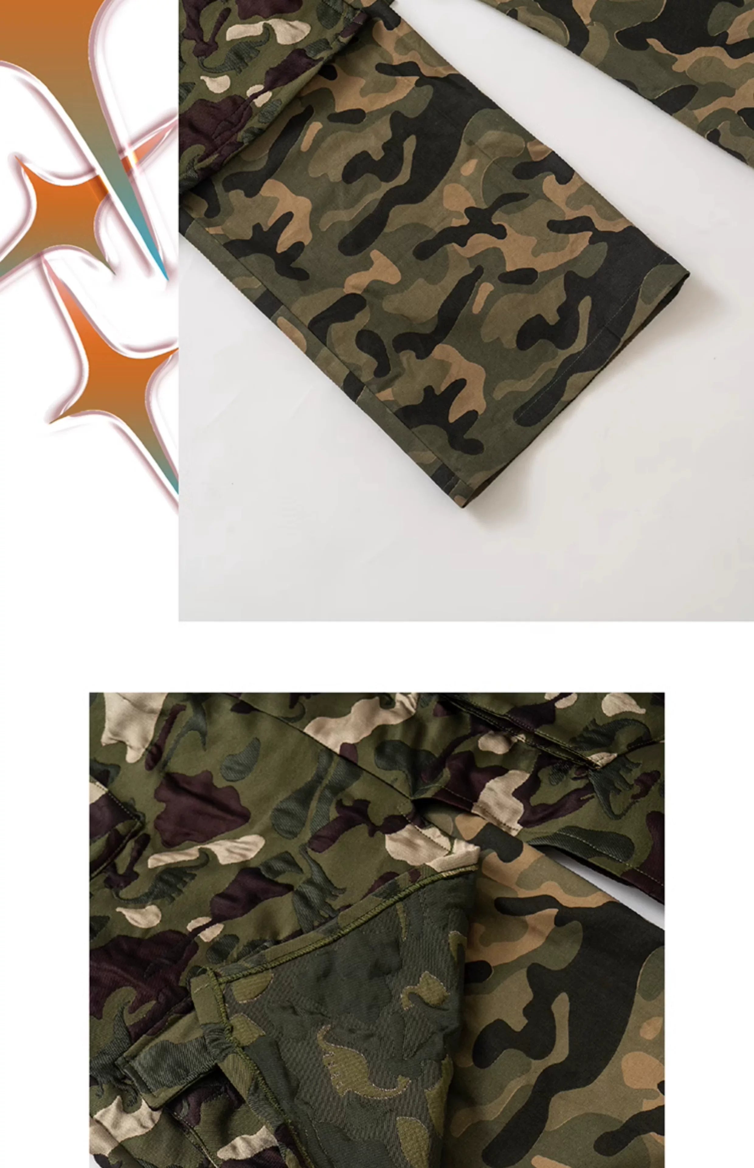 Cute Unisex Military Double-layer Dinosaur Skort