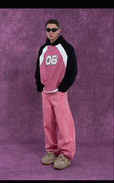 Men's Loose Pink Cargo Jeans