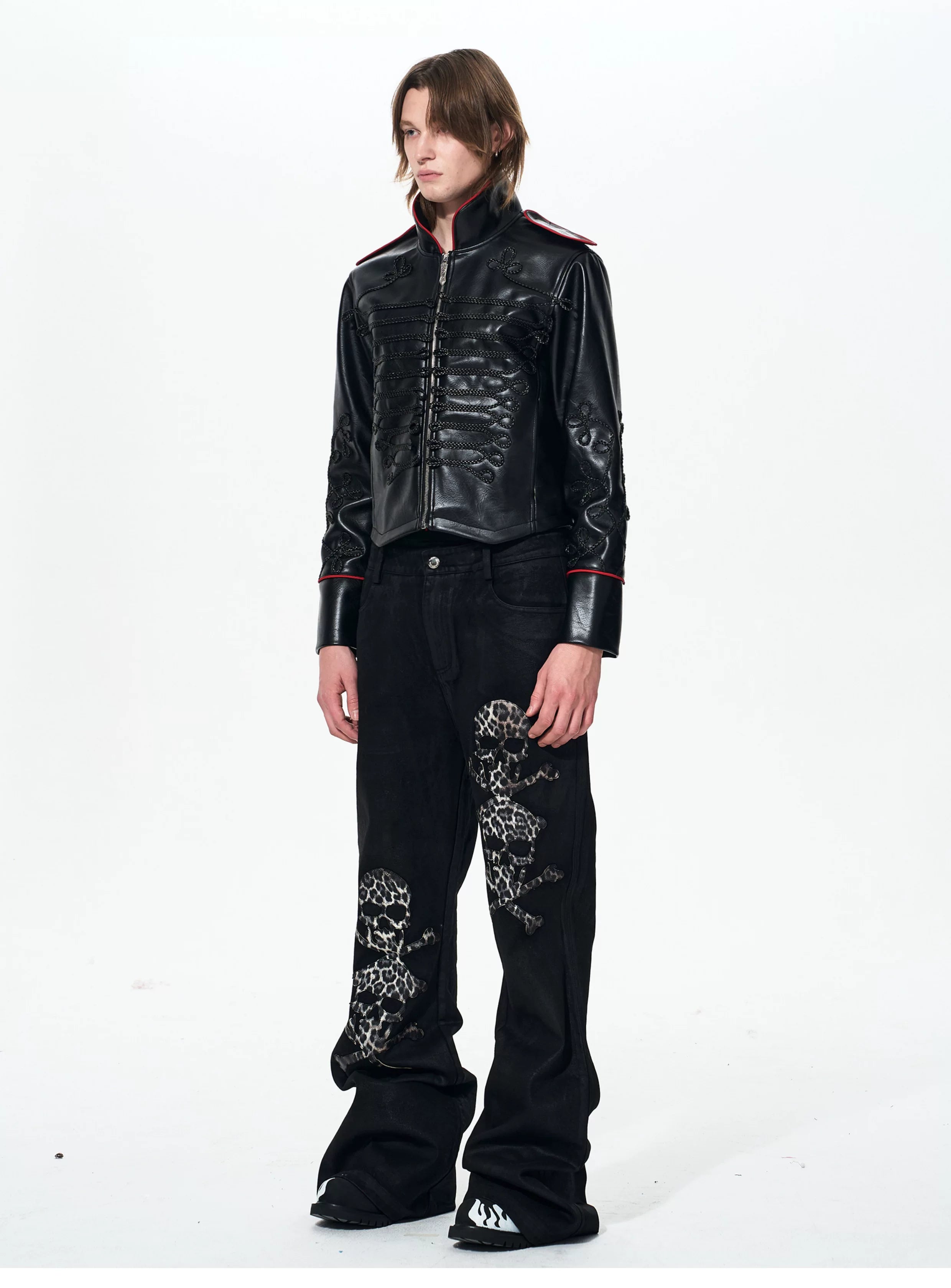 Men's Winter Stand Collar PU Jacket