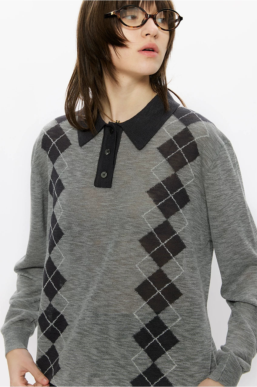 Men’s 100% Lyocell Diamond Knit Polo