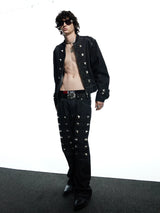 Vintage Street Metal Punk Denim Jacket