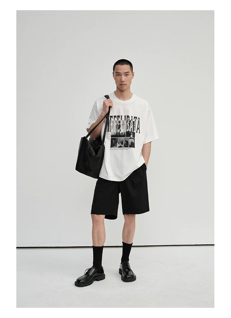 300G Double Yarn Printed Tee