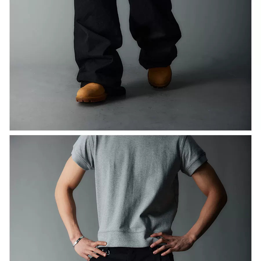 Double Pocket Rhinestone Washed Cargo Pants
