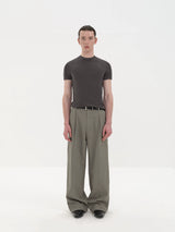 Slim Fit Paneled Merino Lyocell Tee