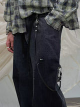 Double Hook Leather Rope Pants Chain