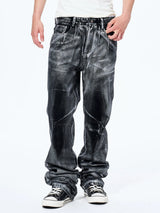 Men's Heavy Silver Straight Leg Jeans