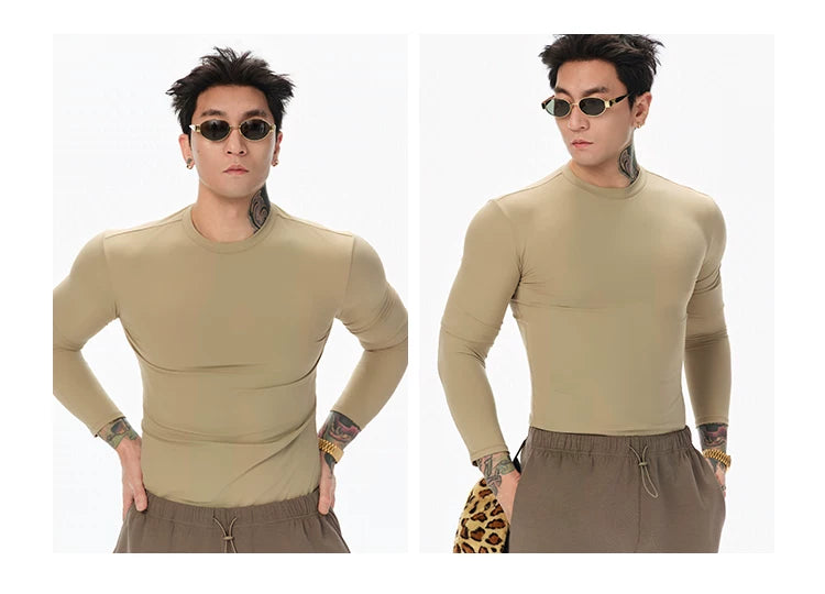 Soft Quick-Dry Fitted Long-Sleeve Top