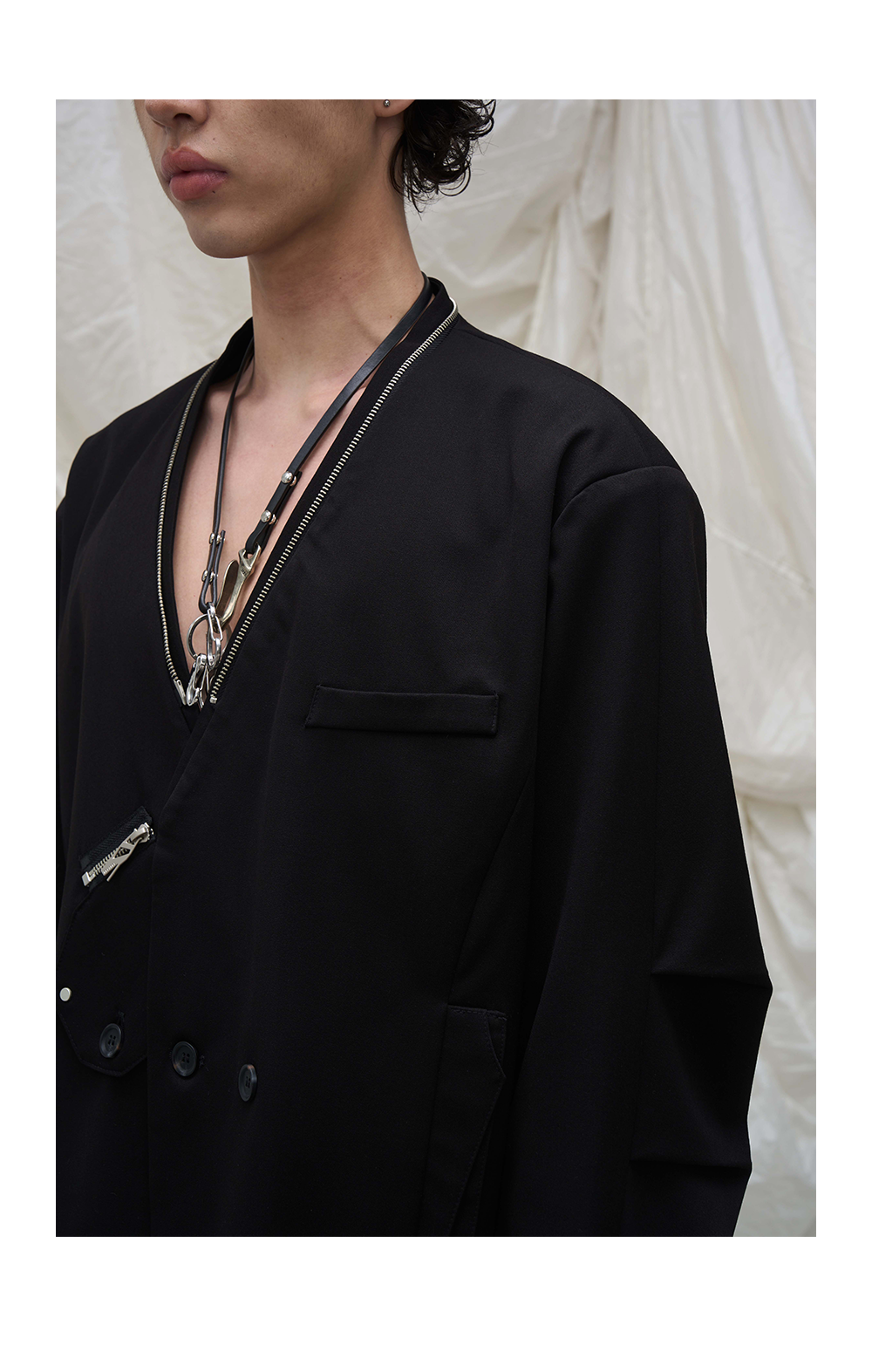 Double Hook Leather Rope Pants Chain