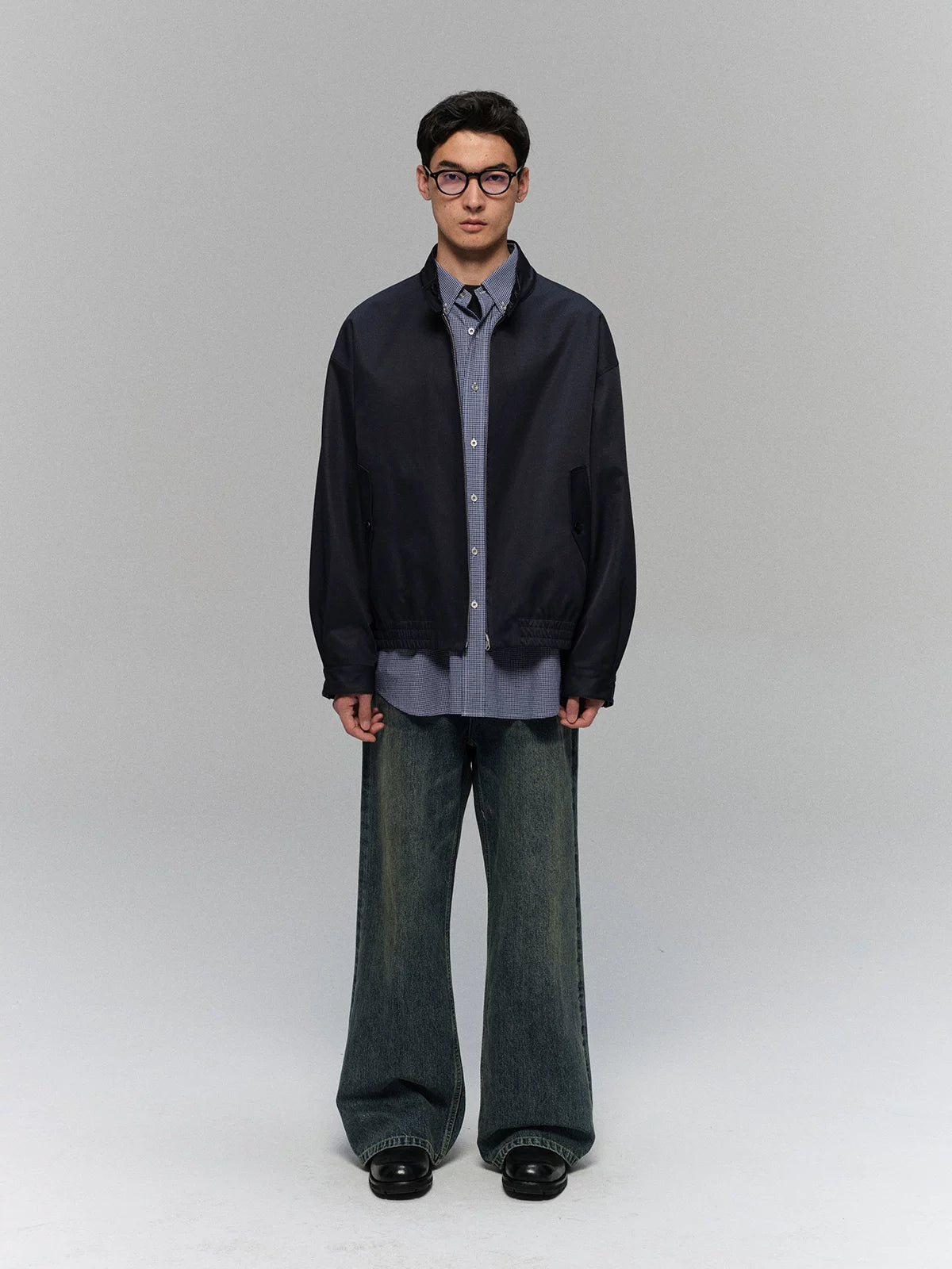 Reversible Plaid Lined Cotton Harrington Jacket