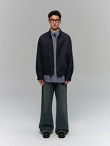 Reversible Plaid Lined Cotton Harrington Jacket