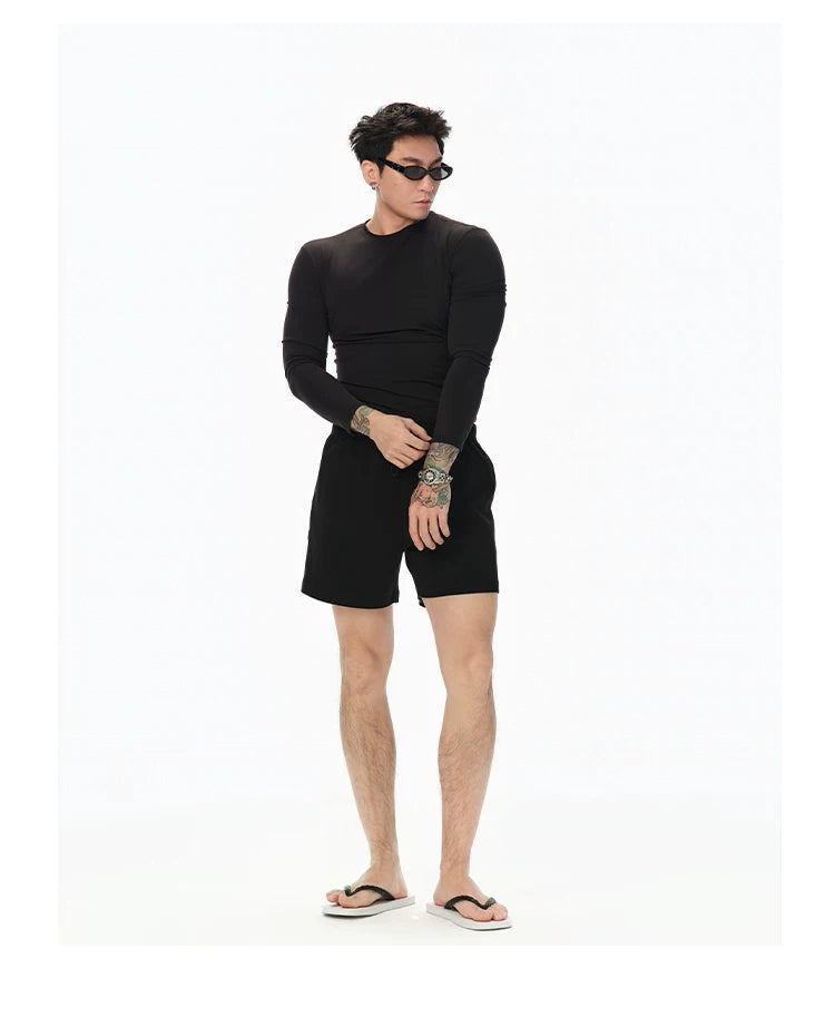 Soft Quick-Dry Fitted Long-Sleeve Top