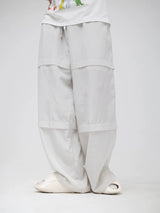 Unisex Patchwork Athletic Drawstring Waist Pants