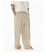 Distressed Vintage Striped Vest Pants Set