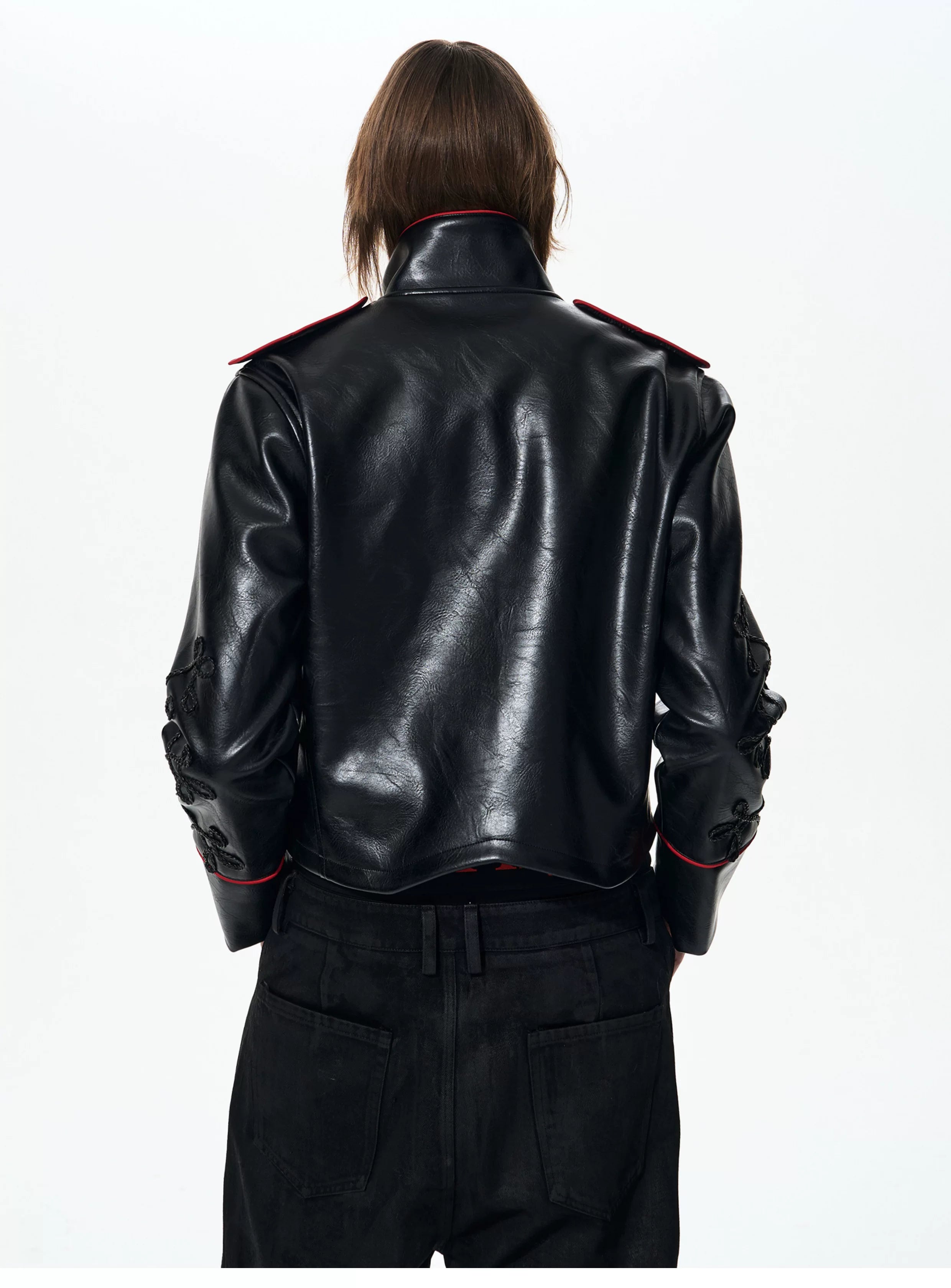 Men's Winter Stand Collar PU Jacket