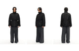 Drawstring High Neck Loose Padded Parka