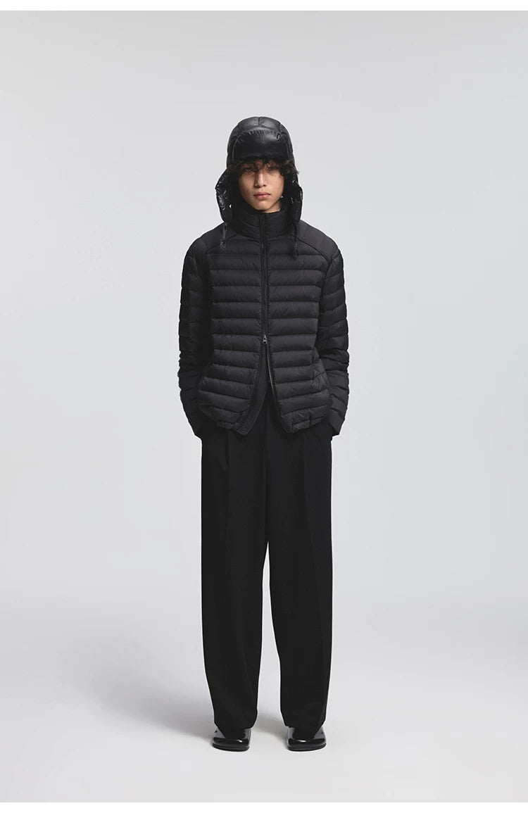 Pleated Elastic Waist Brushed Twill Slacks