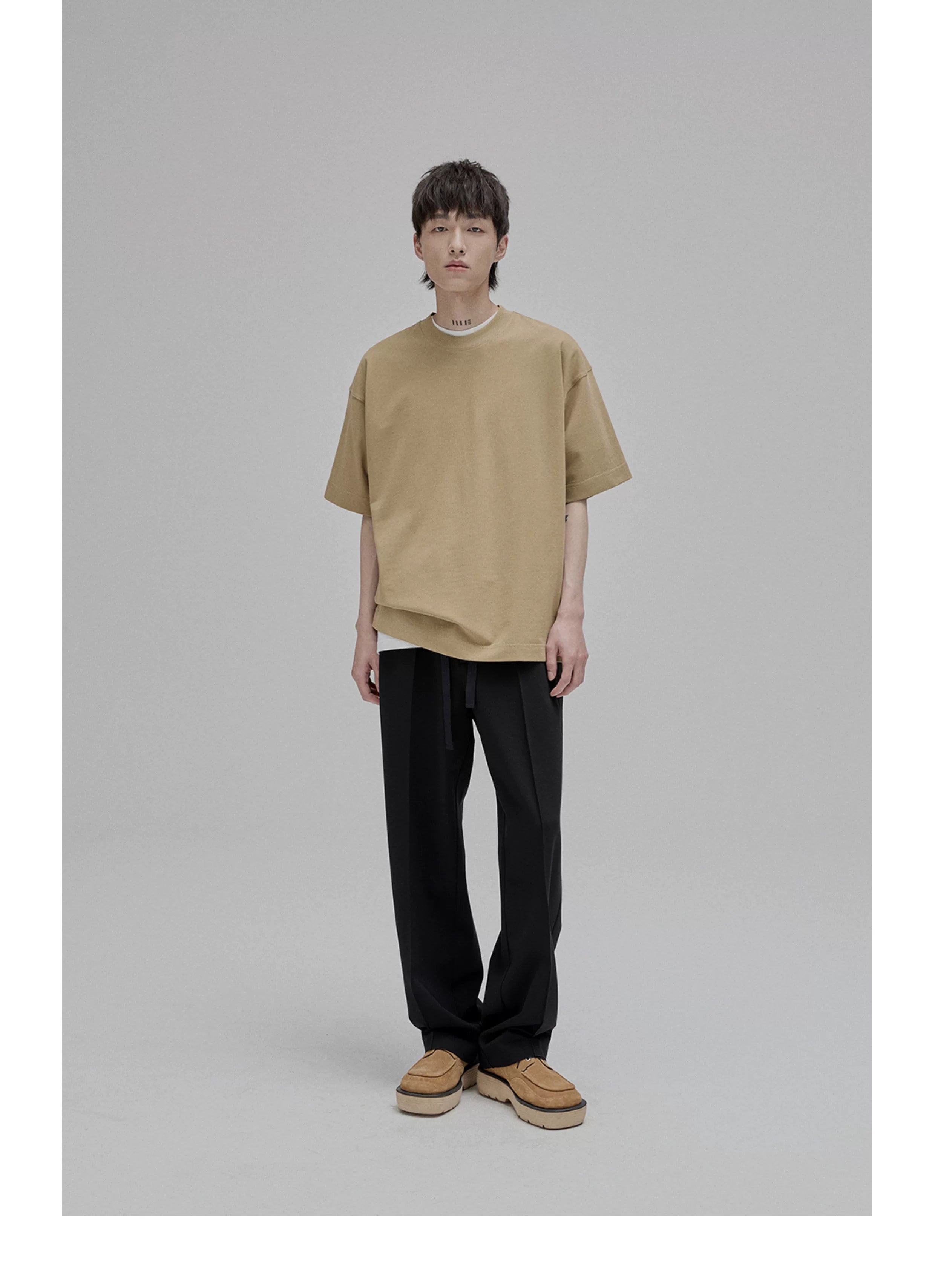 Tie Waist Straight Leg Knit Pants