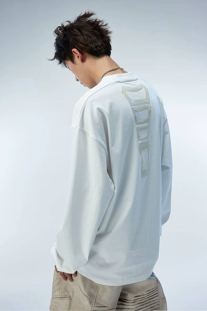Long Sleeve Unisex Litchi Patch Tee